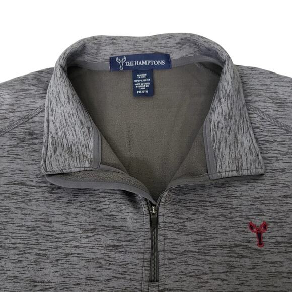 NWOT The Hamptons Long Beach 1/4 Zip Pullover Sweatshirt XXL 2XL Heather Gray - Picture 5 of 13